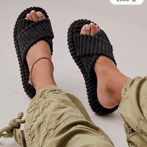 Free People Two Days In Ibiza Sandals Black 7.5 New